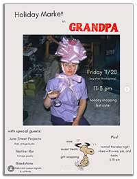 Holiday Market at Grandpa flyer